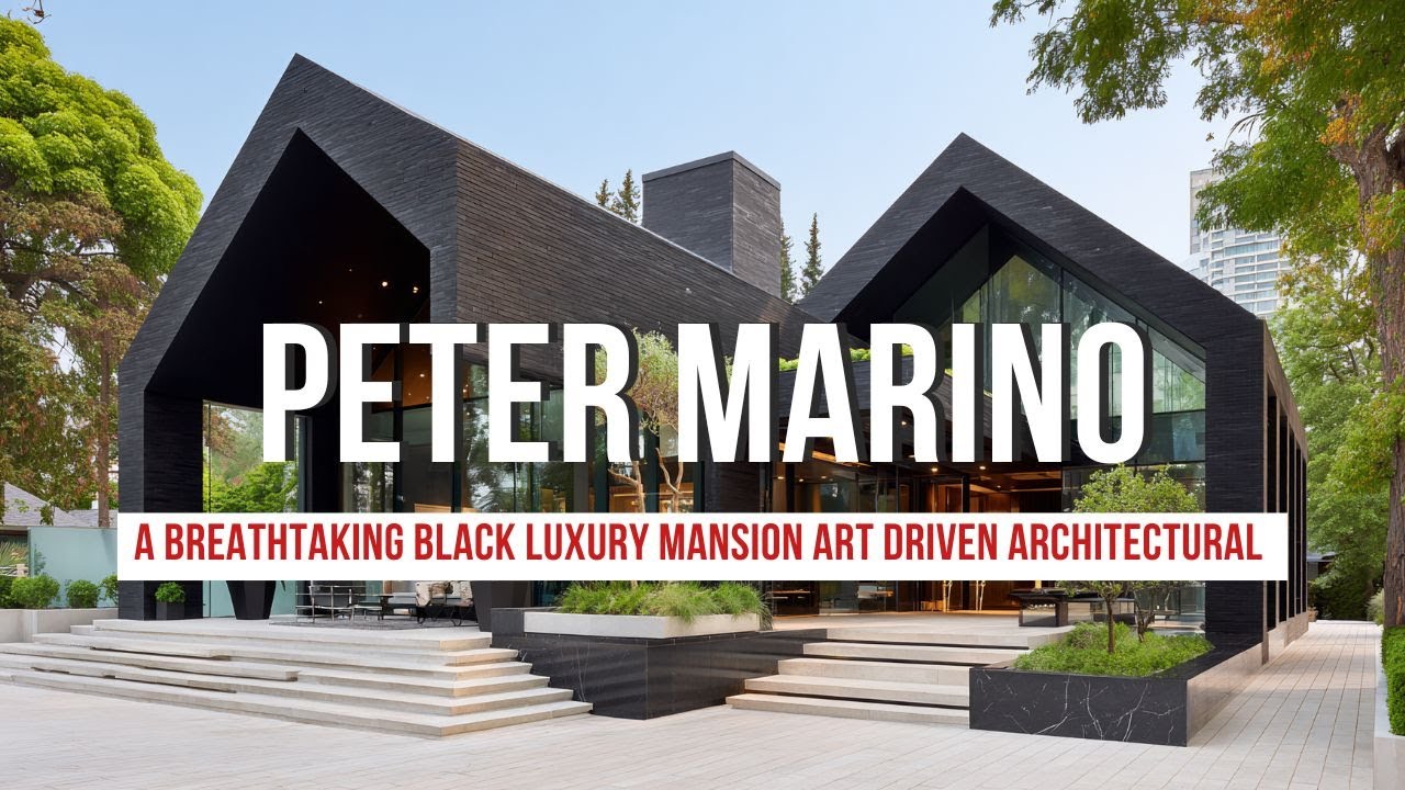 A Breathtaking Black Luxury Mansion Inspired by Peter Marino Art Driven Architectural Power