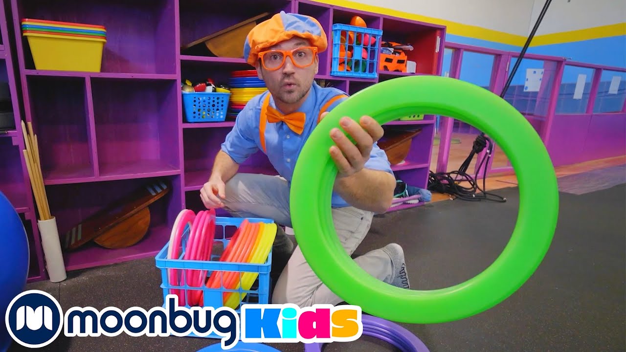 ⁣Blippi Learns Circus Tricks - Indoor Trampoline & Hula Hoops! | Learn ABC 123 | Educational Vide