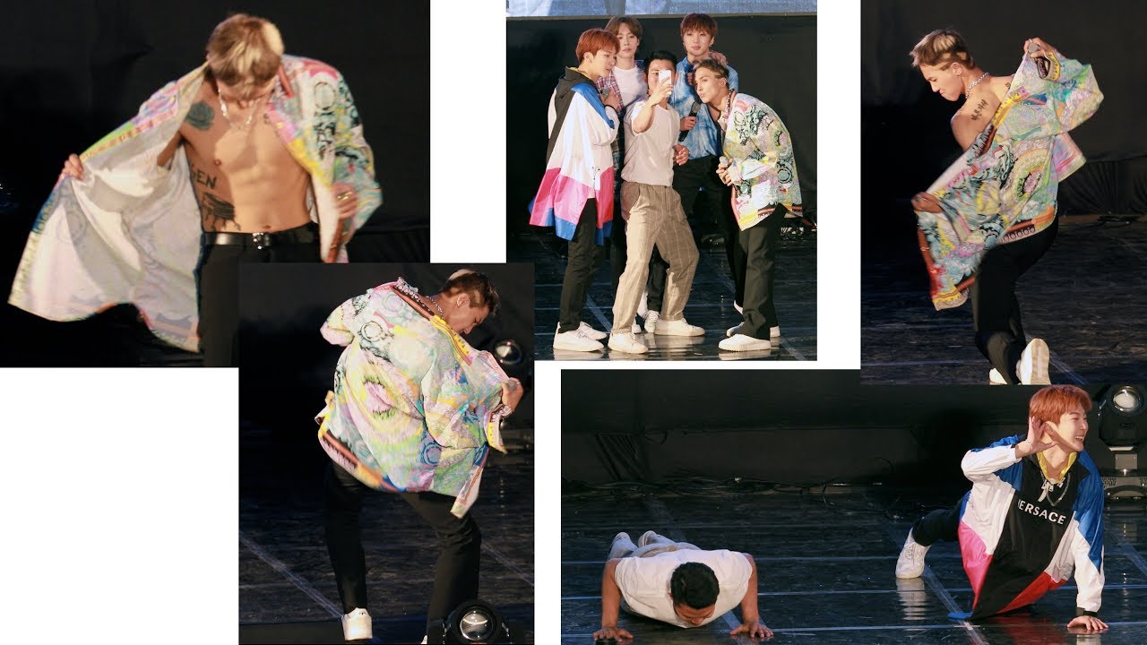 용인대 학생과 승훈 푸쉬업 승부+ 파도타기 + 송민호 복근 4K 60P 직캠 190530 락뮤직