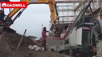 DASWELL Concrete Mixer Pump for House Construction Project in Indonesia