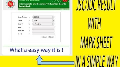 JSC/JDC result 2019 || How to find jsc/jdc result with mark sheet