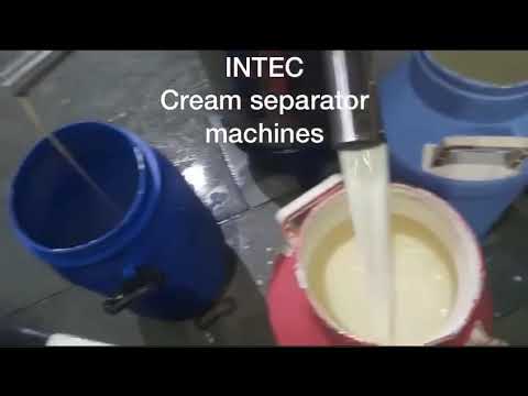 INTEC - 2000ltr offline cream separator machine . Also available in 1000ltr and 1500ltr with ss pump - video from Intec Export India