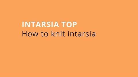 Intarsia Top - How to knit intarsia.