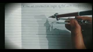 #EducatewithGrace How we construct an angle of 110 degree with compass