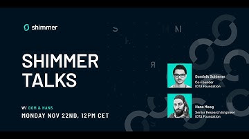 AMA | Shimmer Talks with Dominik Schiener and Hans Moog - 22.11.2021