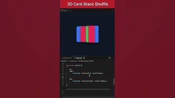 3D Card Stack Shuffle Animation | HTML CSS