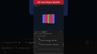 3D Card Stack Shuffle Animation | HTML CSS