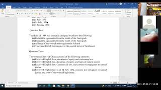 GHANA SCHOOL OF LAW ENTRANCE EXAMINATION 2021-  7TH INTERACTIVE SESSION