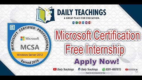 Microsoft internship Certificate | Free Microsoft Internship Certification