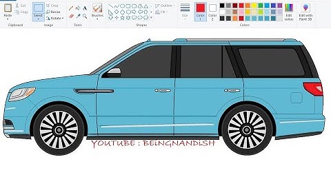 How to draw a Car | Drawing SUV Car on computer using Ms Paint in easy steps | Car Designing.
