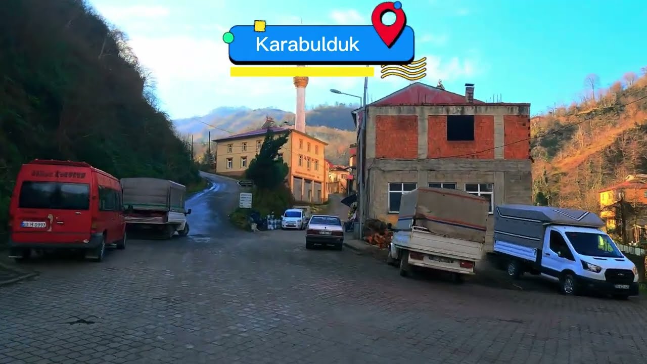 Keşap -Karabulduk Yolu ve Mahalleleri. 4K HDR