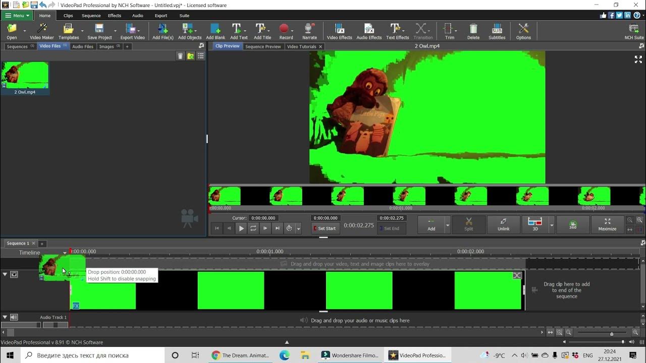 How To Remove Impure Green Screen Video Background In VideoPad. Not