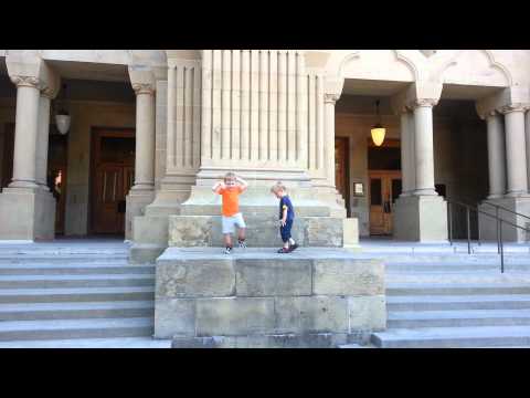 Toren and Ethan dancing at Stanford University