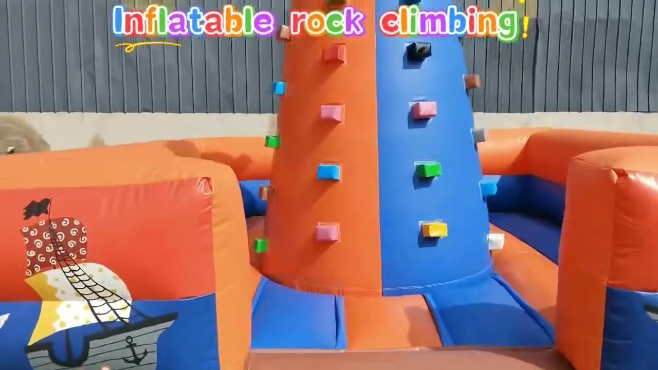 Inflatable rock climbing