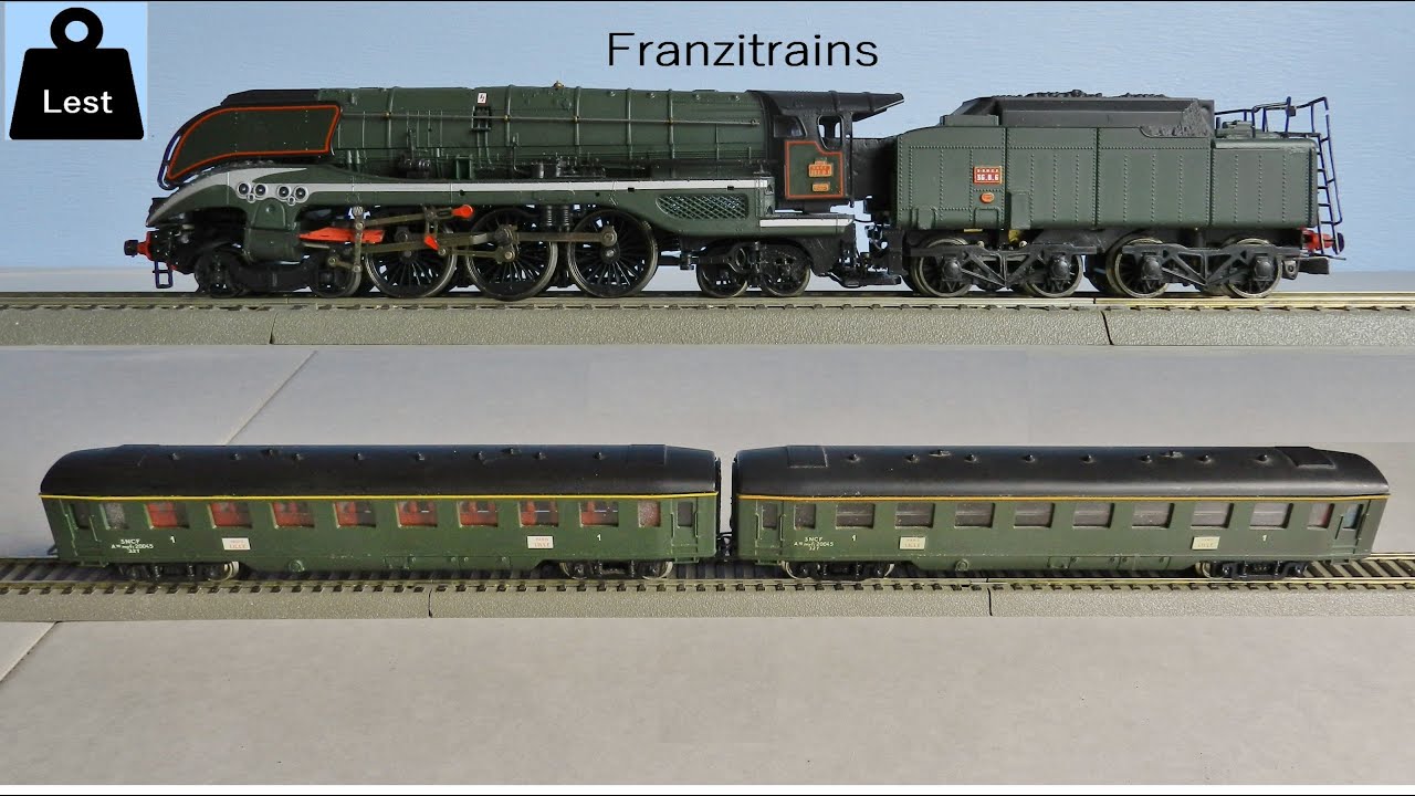 Allégement du poids d'une rame HO, la loco et les wagons .
