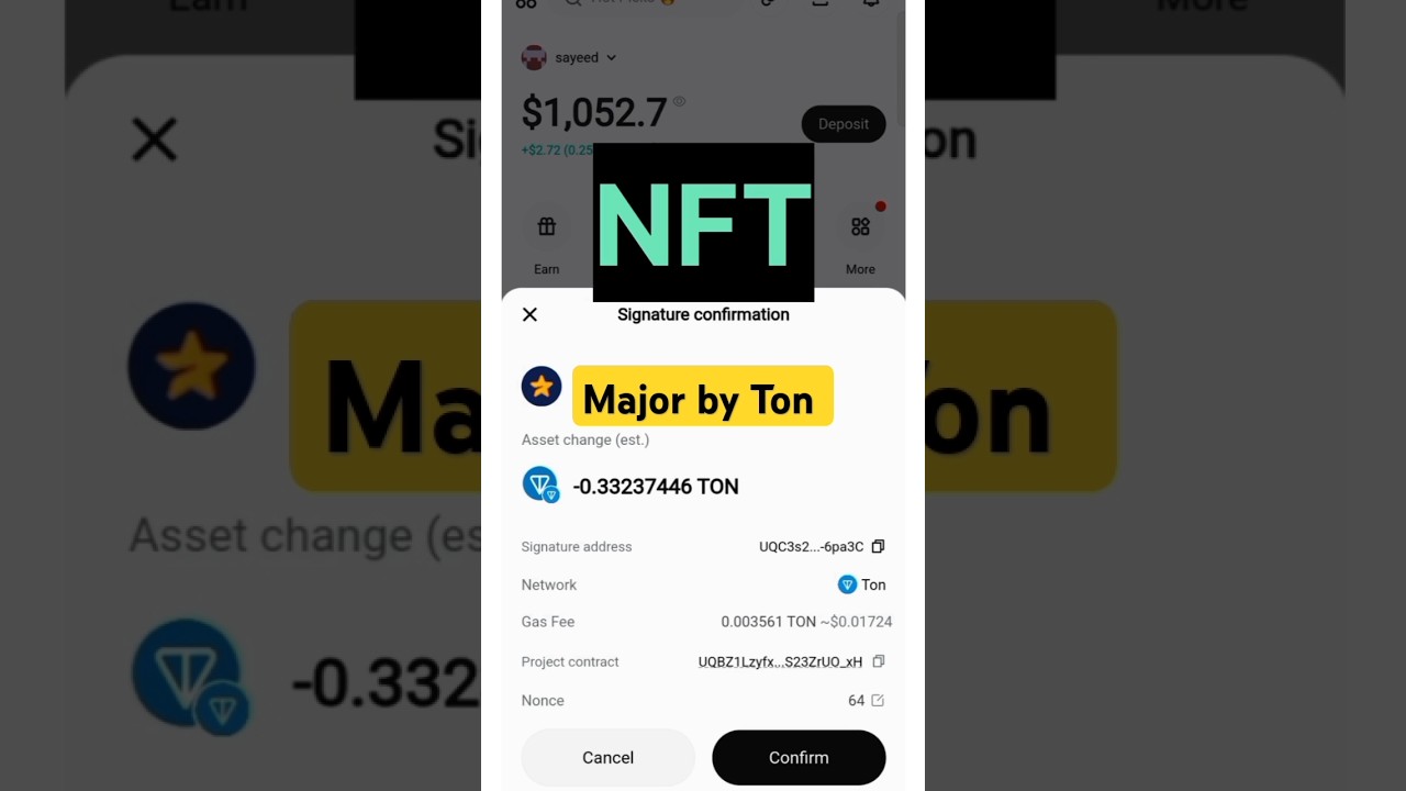 Claim NFT 🙀! Major Airdrop with TON Transaction 
