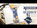 [PLAN WITH ME] Bunny+Moon Theme Bullet Journal Weekly Setup | POP-UP TUTORIAL |October 2020