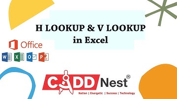 CADDNEST || H LOOKUP & V LOOKUP IN EXCEL || RT NAGAR ||   Advanced Excel Course