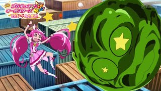 Pretty Cure All Stars New Stage (Cure Happy and Suite team Fight Scene)