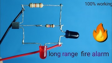long range fire alarm project using ir sensor / fire alarm project