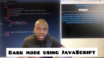 Dark  Mode Using HTML,CSS & JAVASCRIPT | Background Theme Changer | Ep 1|