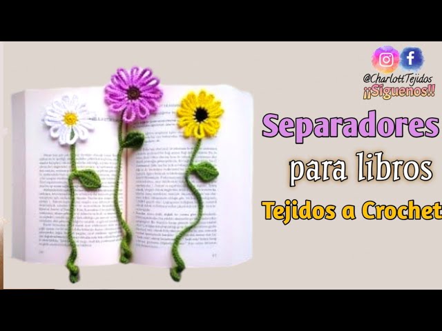 Separadores de Libros Tejidos a Crochet /Emprendimiento /Libros 