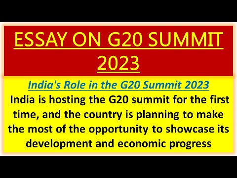 essay on g20 summit 2023 upsc