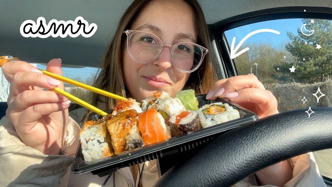 ASMR - SUSHIS & UPDATE (DANS MA VOITURE)