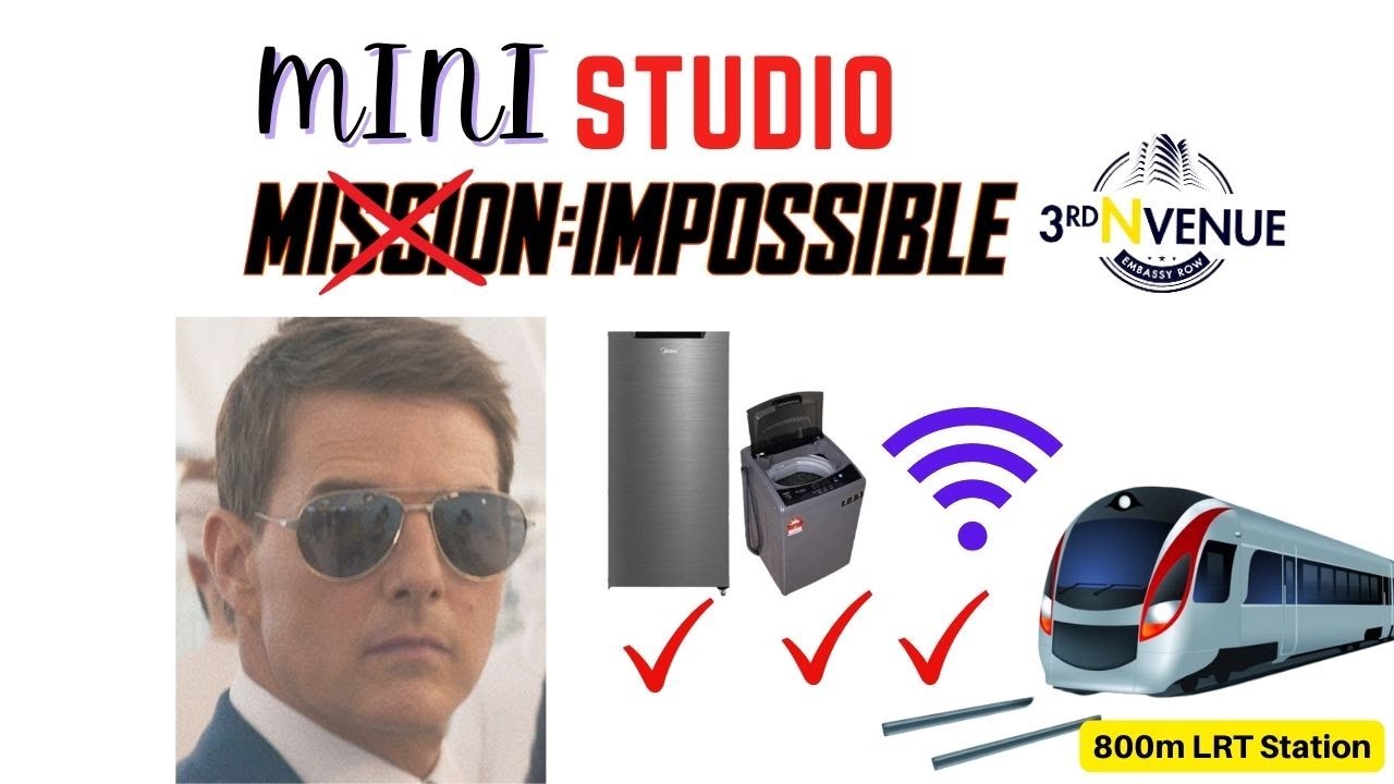 RM 950 Mini Studio KLCC Fridge + W/Machine + FREE Wifi - YouTube