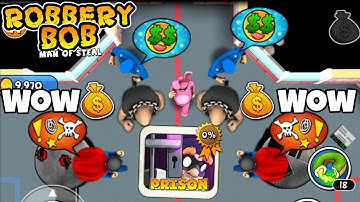 Robbery Bob - Prison vs Robbery Bob 2 Gameplay Walkthrough Ep 85