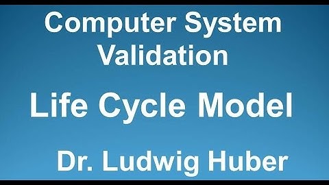 Computer System Validation Lifecycle V-model