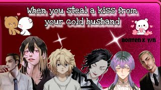 When you steal a kiss from your cold husband