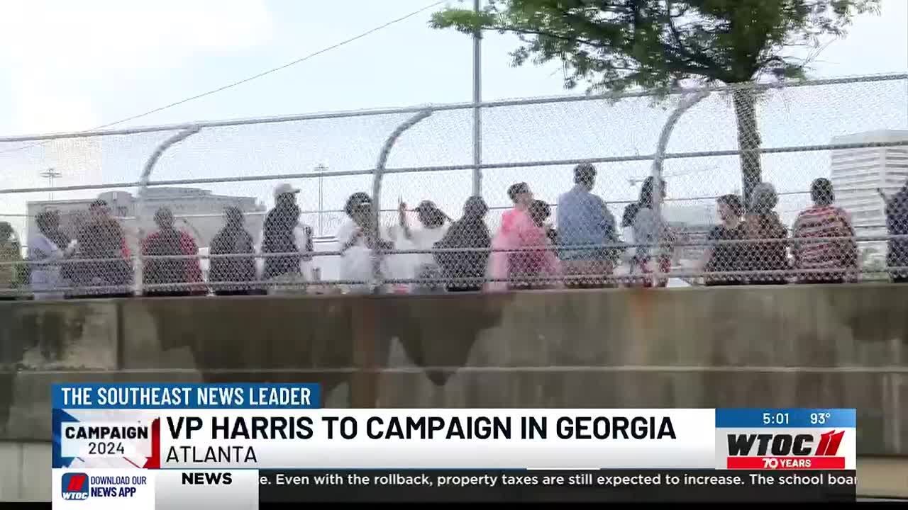 Vice President Kamala Harris in Atlanta for campaign rally - YouTube