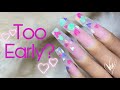 Valentine Series: Layered Hearts | Ombre Glitter | Acrylic Nail Tutorial