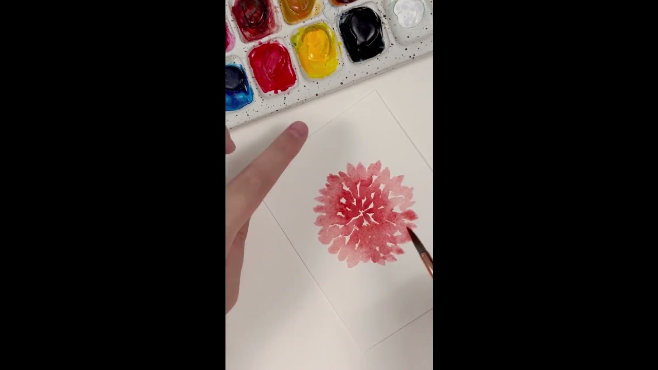 Easy Watercolour Dahlia For Beginners