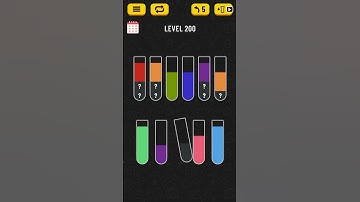 water sort color puzzle level 200 gameplay walkthrough solution