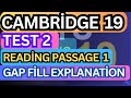 Cambridge 19 test 2 reading passage 1 explanation