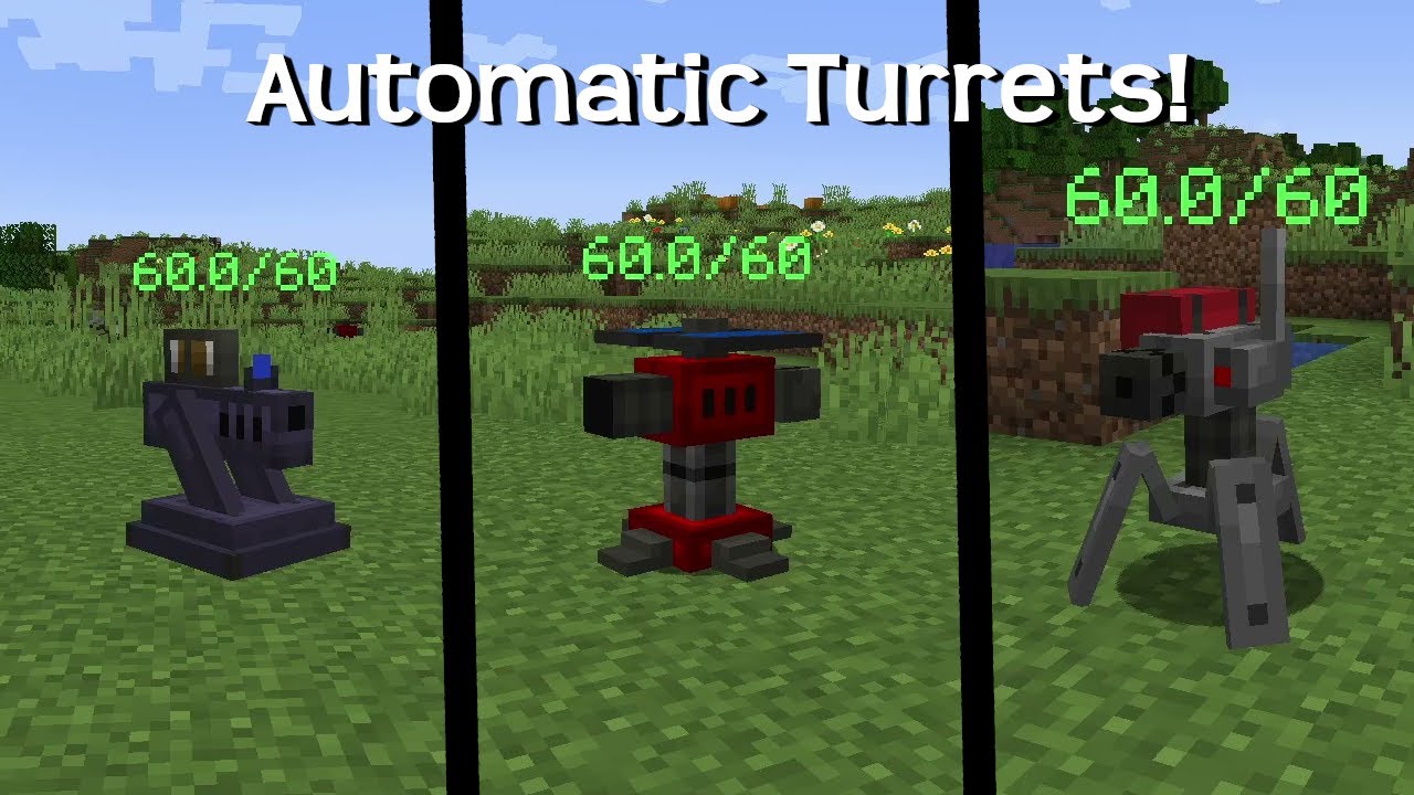 Turret Build Lets Build Some Turrets In Minecraft! - YouTube