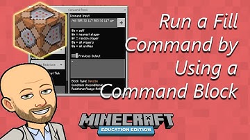 Run a Fill Command by Using a Command Block - Minecraft Education Edition