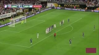 Leo messi amazing free kick goal copa america - argentina vs usa 2016