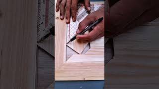 Smart trick in measuring wood corner joints #woodworking#tipsandtrick#skill#diy #dinhchienrestore