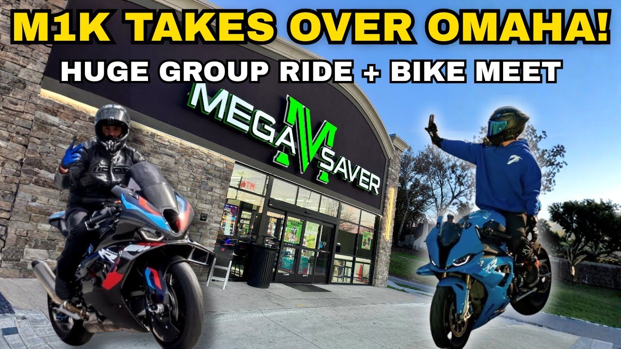M1K Takes Over Omaha! HUGE Group Ride + Bike Meet x Food Drive (INSANE POV)