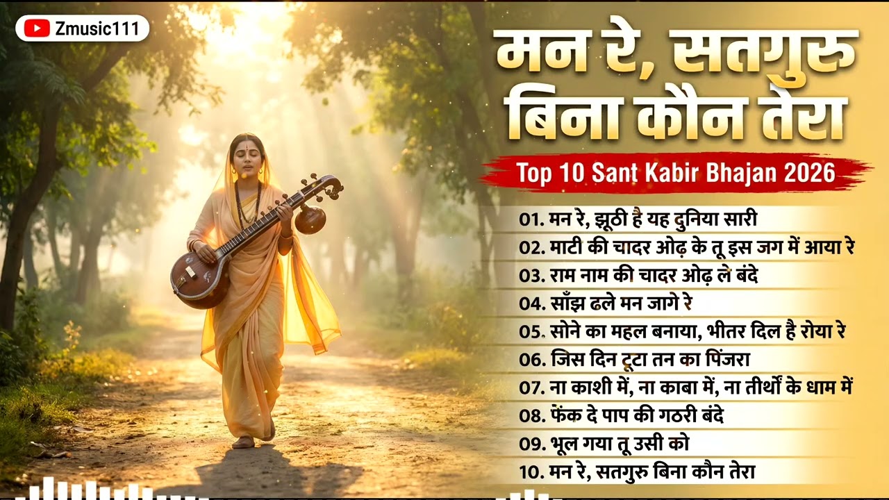 मन रे, सतगुरु बिना कौन तेरा | Top 10 Sant Kabir Das Bhajan | कबीर अमृतवाणी सुपरहिट भजन | Zmusic111