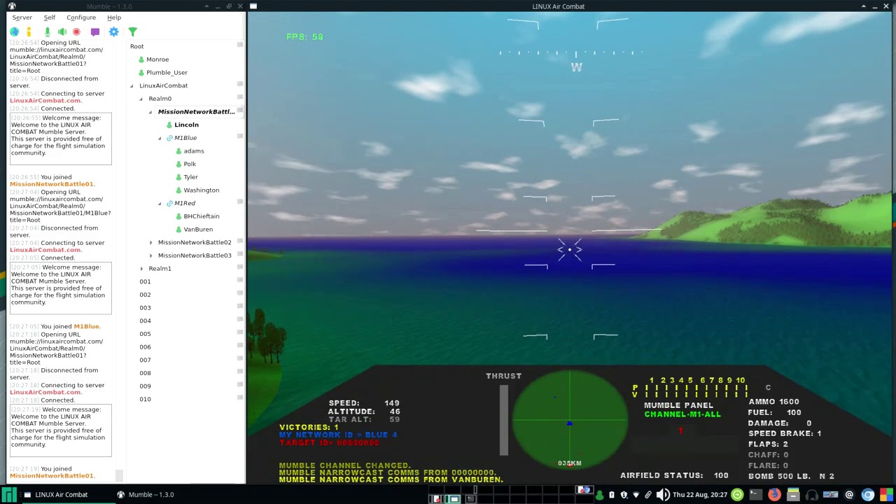 Linex Air Linux Air Combat V7.82 Sep2019: P38 Dominates - YouTube