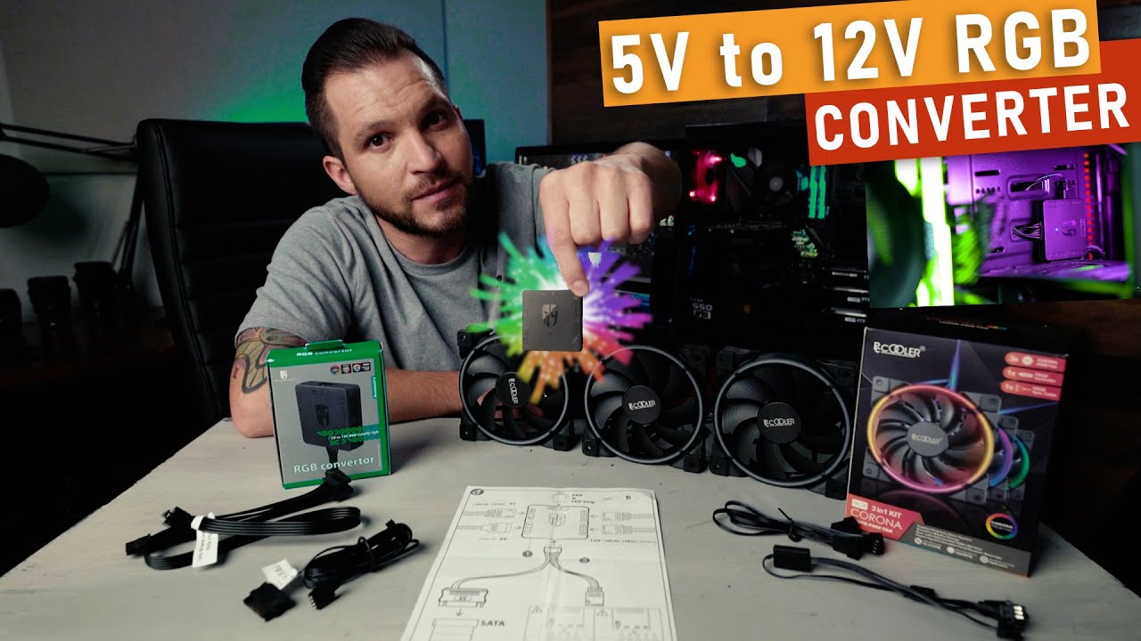 Use 5V RGB Fans on 12V Motherboard with DEEPCOOL RGB CONVERTER 