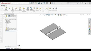 How to make 2 inch hinge in solidworks tutorial
