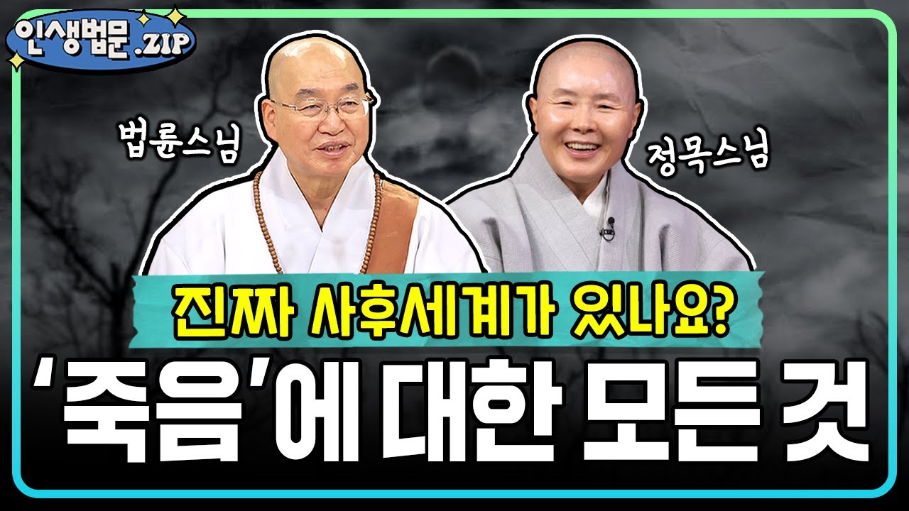 진짜 사후세계가 있나요? '죽음'에 대한 모든 것│📂인생법문Zip #법륜스님 #정목스님 #사후세계