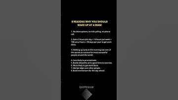 8 REASONS WHY YOU SHOULD WAKE UP AT 4:30AM #wiseadvise #psychology #reels #success