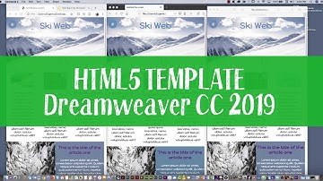 Ski web project 08 - HTML5Boilerplate tutorial with Dreamweaver CC 2019