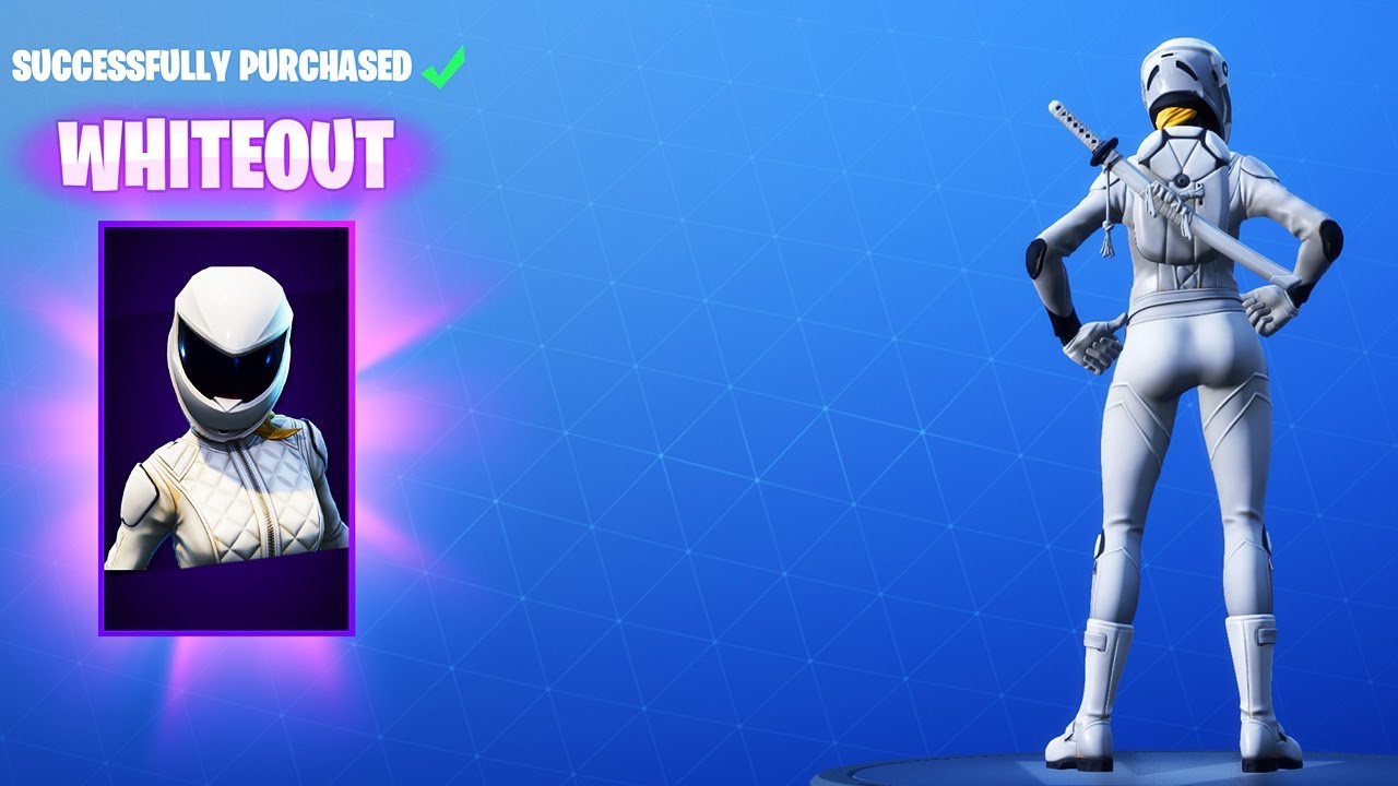 New* thicc "Whiteout" skin showcased with dances! 